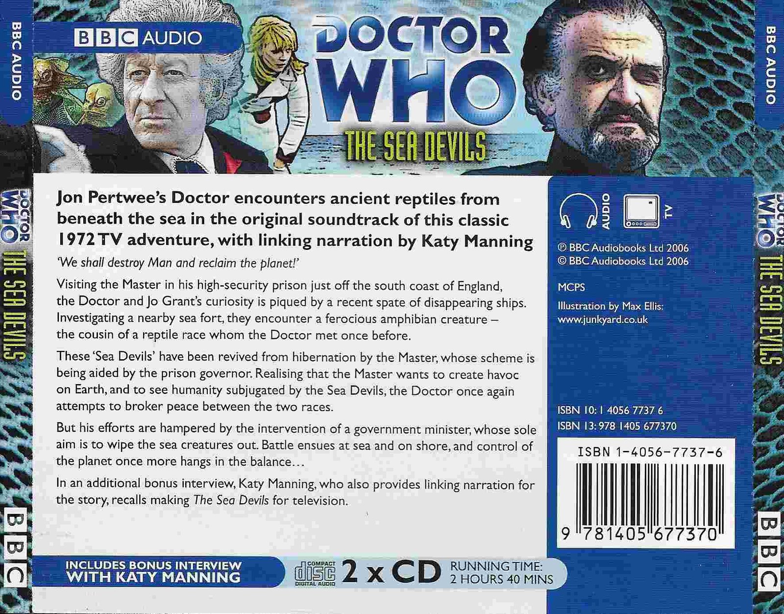 Picture of ISBN 1-4056-7737-6 Doctor Who - The sea devils by artist Malcolm Hulke from the BBC records and Tapes library